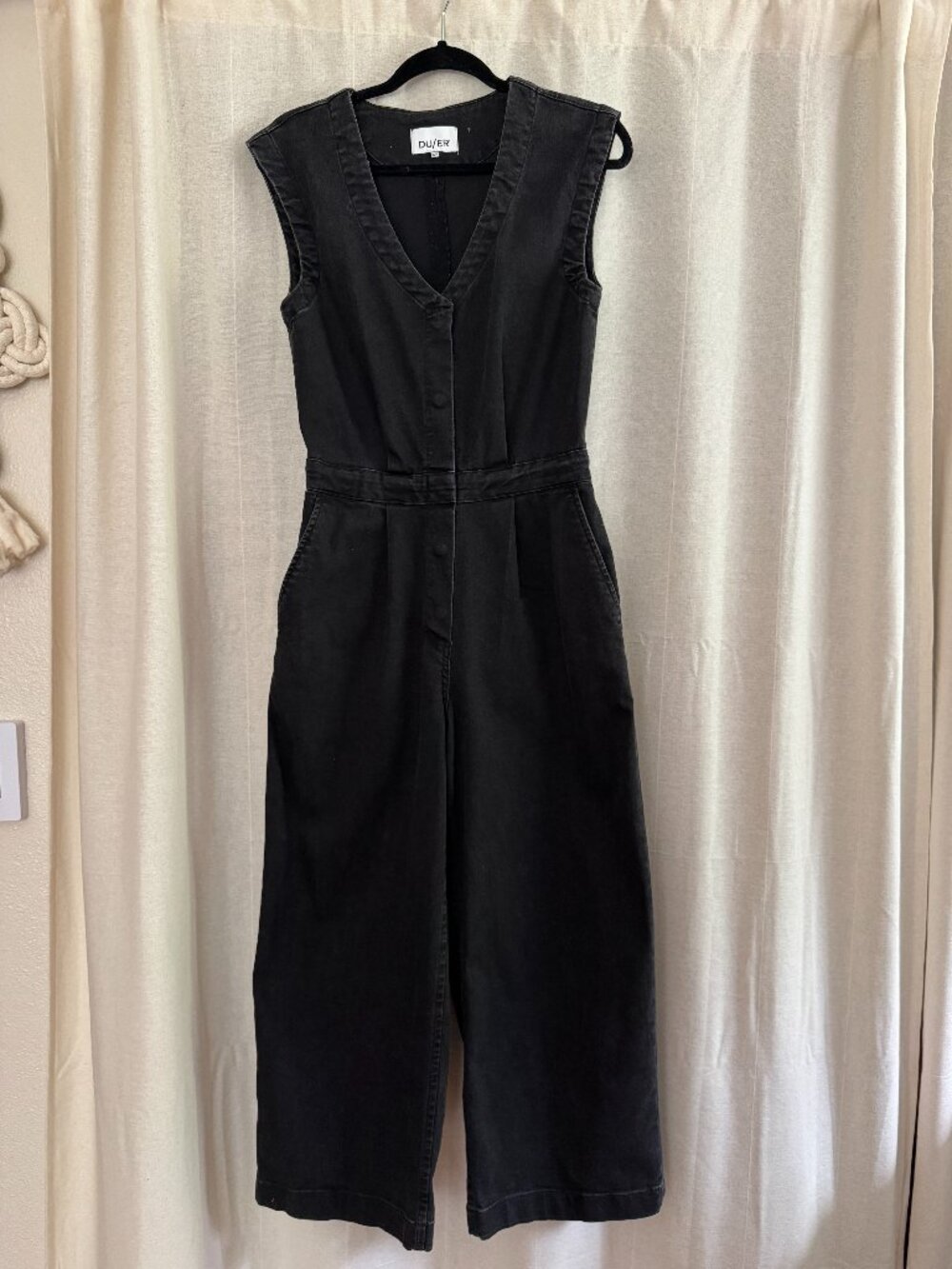 DU/ER Performance Denim Tailored Jumpsuit - XS - Black